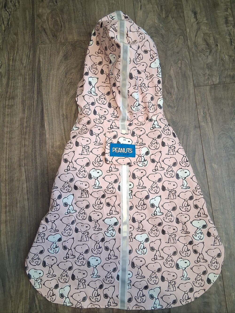 Peanuts Pink Snoopy Dog Raincoat Sz L